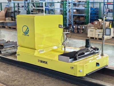 Iarnród Shunting Hook Baint Hook Cart Aistrithe Robot-Automated Iarnróid